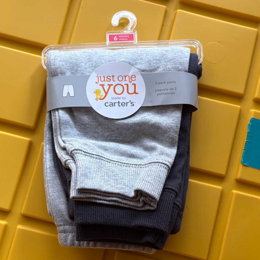 Carter's Kids Gray and Dark Gray Jogger Pants - 2 Pack